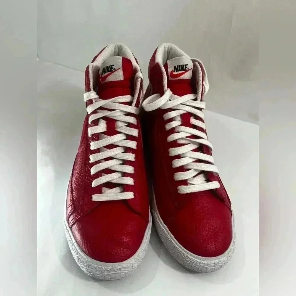 Nike Blazer Mid‎ High Premium Game Red 2016 429988-604 leather mens 9.5 - Picture 2 of 10